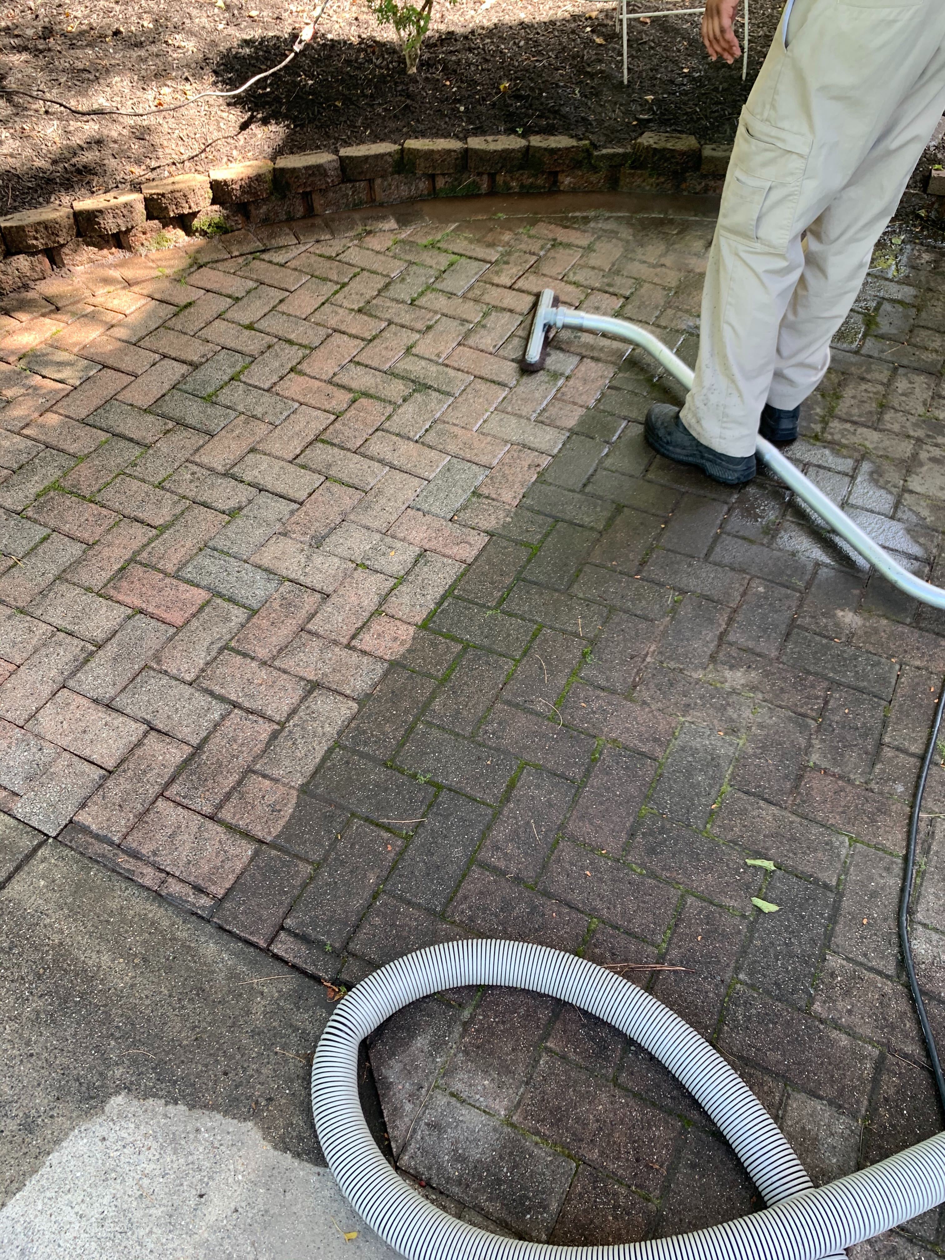 Clean patio brick in Cincinnati