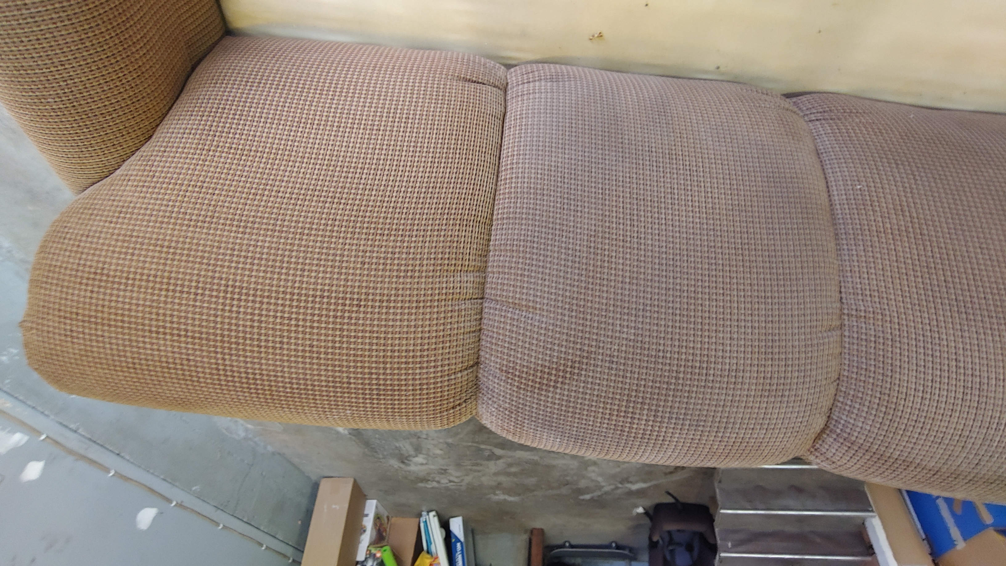 Before and after of upholstery cleaning in Quincy