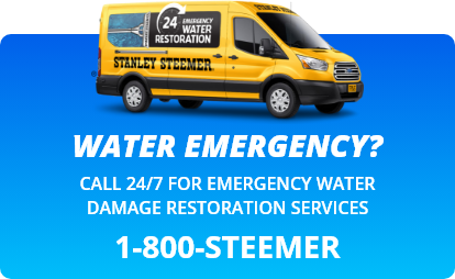 Water emergency? Call 24/7 for emergency water damage restoration services 1-800-STEEMER
