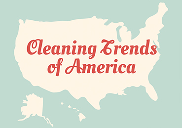 Cleaning Trends of America Map of USA that reads "Cleaning Trends of America"